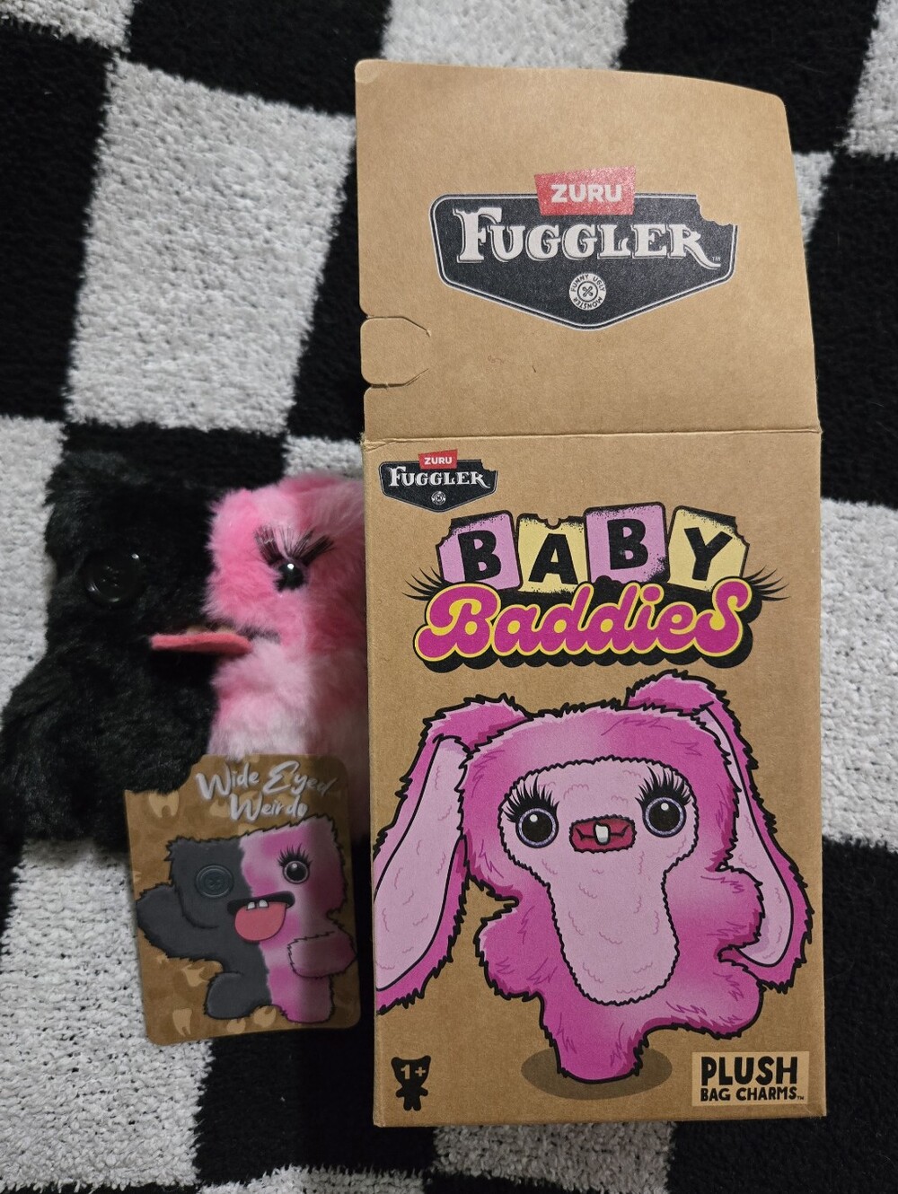 Fuggler Baby Baddies Keyrings Series 1 Collectible 5" Plush Toy Wide Eyed Weirdo